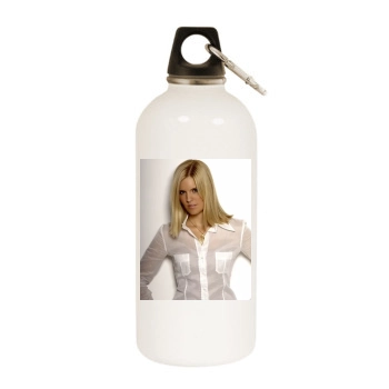 Maggie Grace White Water Bottle With Carabiner