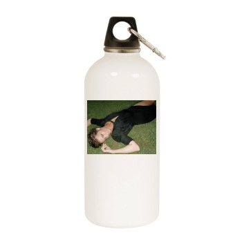 Mandy Moore White Water Bottle With Carabiner