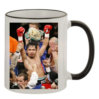 Manny Pacquiao 11oz Colored Rim & Handle Mug