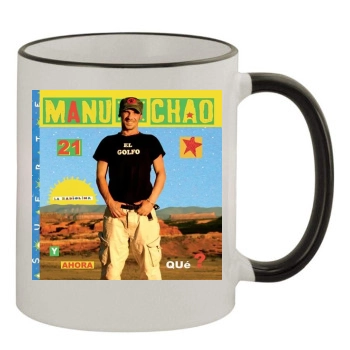 Manu Chao 11oz Colored Rim & Handle Mug