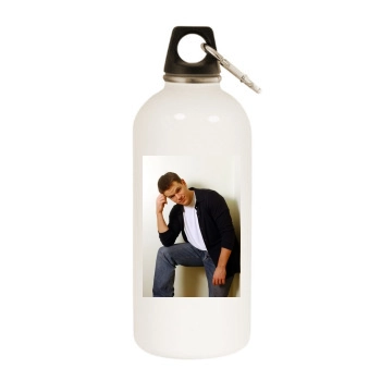 Matt Damon White Water Bottle With Carabiner