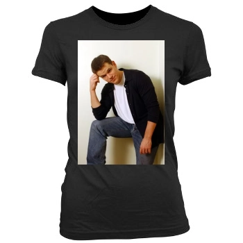Matt Damon Women's Junior Cut Crewneck T-Shirt