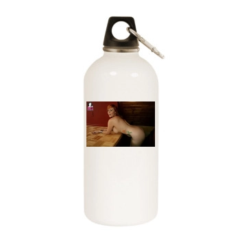 Moxi White Water Bottle With Carabiner