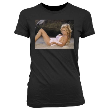Pamela Anderson Women's Junior Cut Crewneck T-Shirt