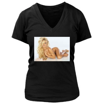 Pamela Anderson Women's Deep V-Neck TShirt