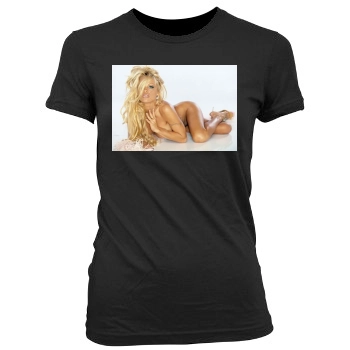 Pamela Anderson Women's Junior Cut Crewneck T-Shirt