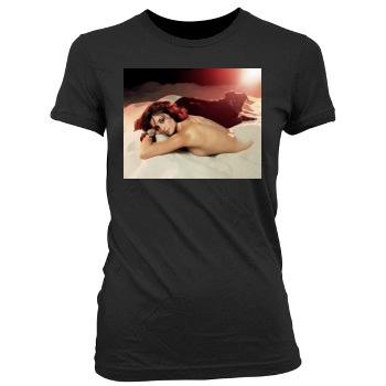 Penelope Cruz Women's Junior Cut Crewneck T-Shirt