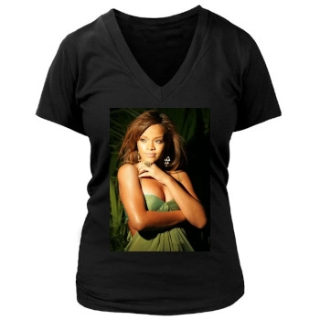 Rihanna Women's Deep V-Neck TShirt