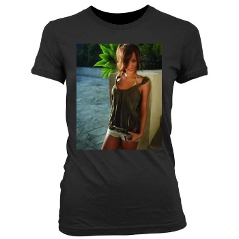 Rihanna Women's Junior Cut Crewneck T-Shirt