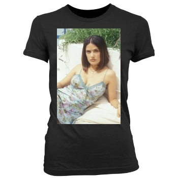 Salma Hayek Women's Junior Cut Crewneck T-Shirt