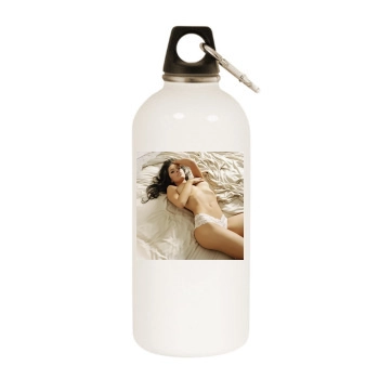 Sarah Shahi White Water Bottle With Carabiner
