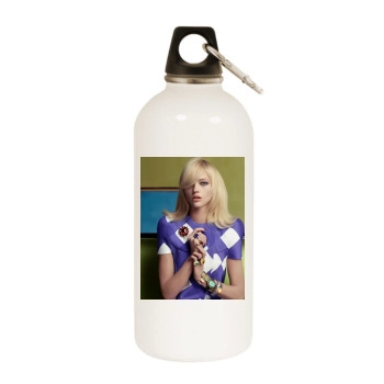 Sasha Pivovarova White Water Bottle With Carabiner