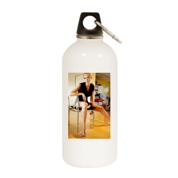 Sharon Stone White Water Bottle With Carabiner