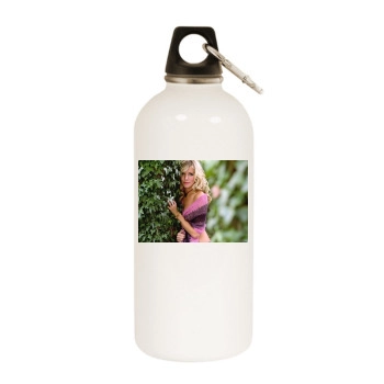 Sienna Miller White Water Bottle With Carabiner
