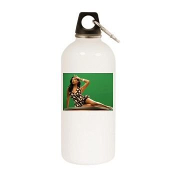 Solange Knowles White Water Bottle With Carabiner