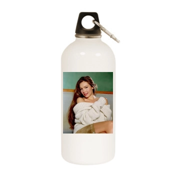 Thalia White Water Bottle With Carabiner