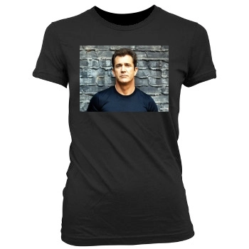 Mel Gibson Women's Junior Cut Crewneck T-Shirt