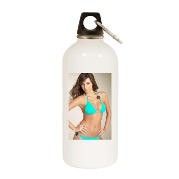 Barbara Herrera White Water Bottle With Carabiner