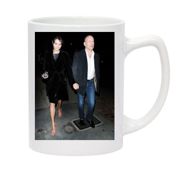 Bruce Willis and Emma Heming 14oz White Statesman Mug