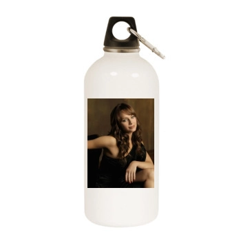 Melinda Clarke White Water Bottle With Carabiner