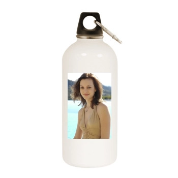 Leighton Meester White Water Bottle With Carabiner