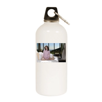 Leighton Meester White Water Bottle With Carabiner