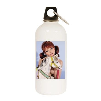 Lily Cole White Water Bottle With Carabiner