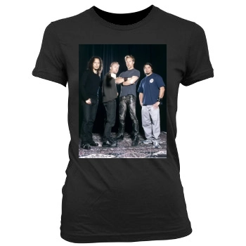 Metallica Women's Junior Cut Crewneck T-Shirt