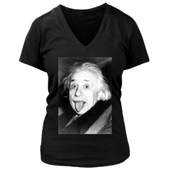 Albert Einstein Women's Deep V-Neck TShirt