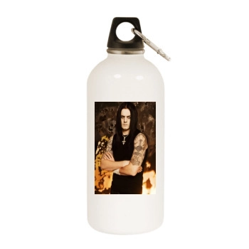 Satyricon White Water Bottle With Carabiner