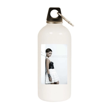 Queens berry White Water Bottle With Carabiner