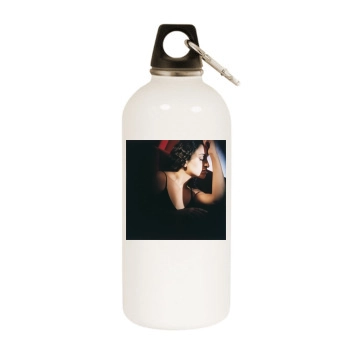 Noa White Water Bottle With Carabiner