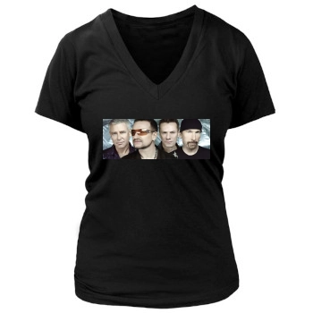 U2 Women's Deep V-Neck TShirt