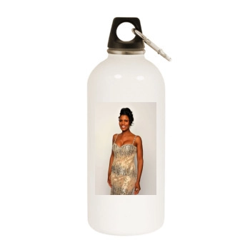 Omarosa White Water Bottle With Carabiner