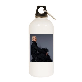 Mariza White Water Bottle With Carabiner