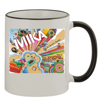 Mika 11oz Colored Rim & Handle Mug