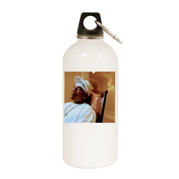 Nelly White Water Bottle With Carabiner