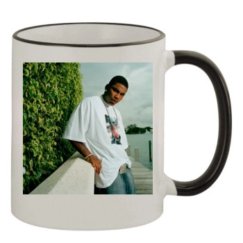 Nelly 11oz Colored Rim & Handle Mug