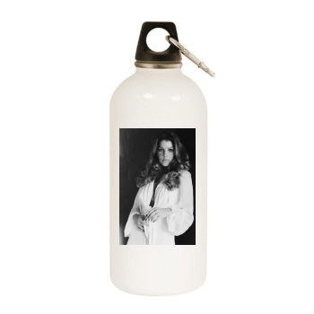 Priscilla Presley White Water Bottle With Carabiner