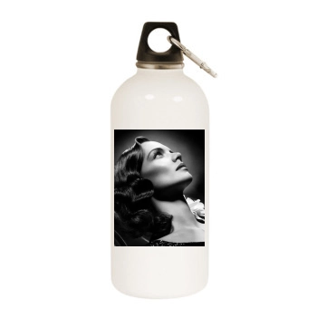 Katie Holmes White Water Bottle With Carabiner