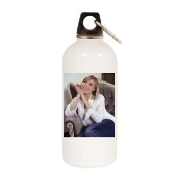 Samantha Janus White Water Bottle With Carabiner