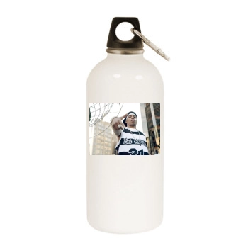 Nelly White Water Bottle With Carabiner