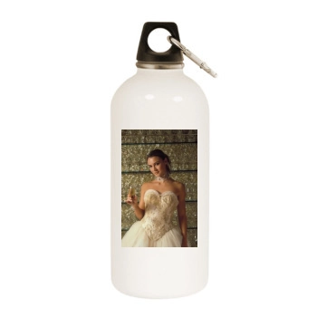 Samaire Armstrong White Water Bottle With Carabiner
