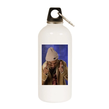 Shaggy White Water Bottle With Carabiner