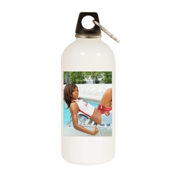 Gabrielle Union White Water Bottle With Carabiner