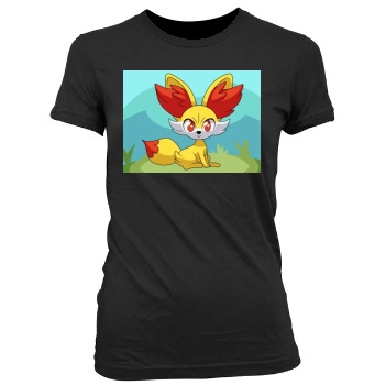 Pokemons Women's Junior Cut Crewneck T-Shirt
