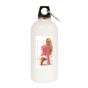 Katie Price White Water Bottle With Carabiner