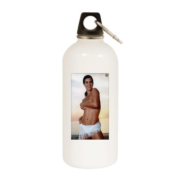 Katarina Witt White Water Bottle With Carabiner