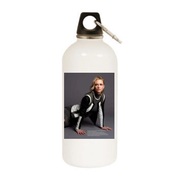 A. J. Cook White Water Bottle With Carabiner
