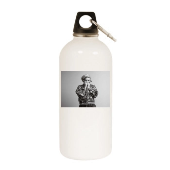 Anne-Marie White Water Bottle With Carabiner